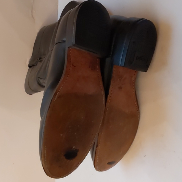 Justin black leather cowboy boots-sz 5B - Picture 6 of 7